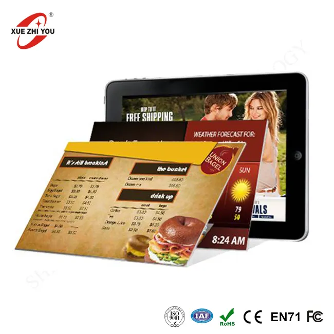 Portable Menu Tablet PC voor het online bestellen van voedsel
