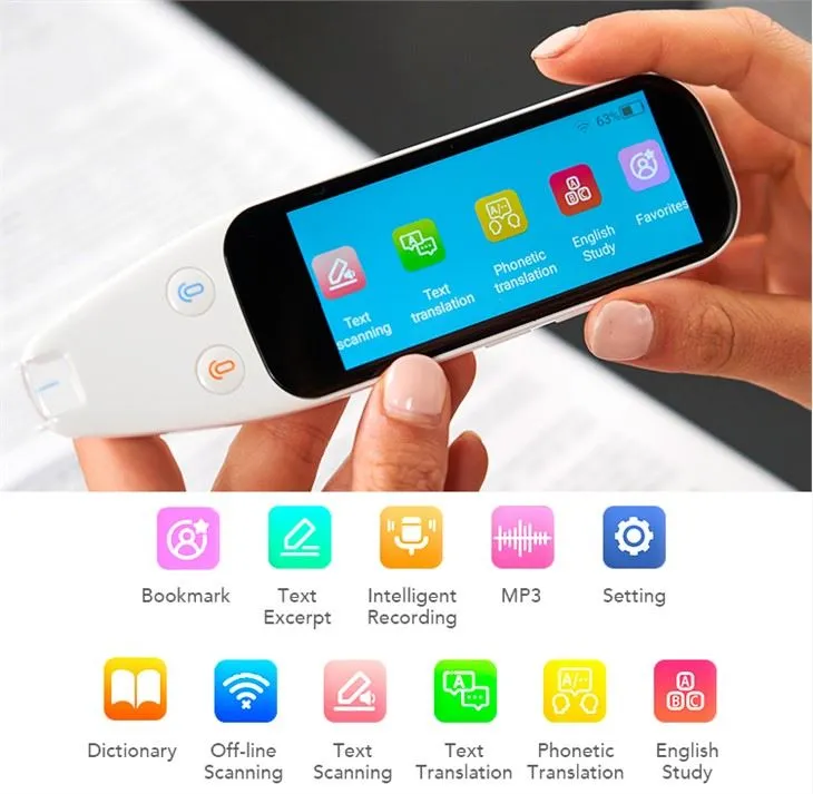 3.46 inch touchscreen scantaal vertaalapparaat